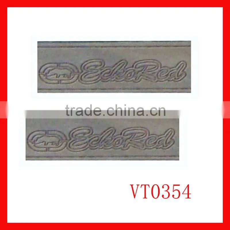 Jeans label black leather patch