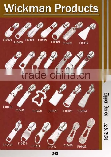 Customed logo designer bag zipper sliders