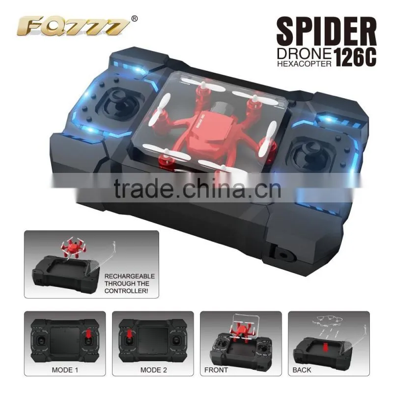 mini drone with hd camera 2MP HD Camera angle RTF FQ777 126C radio remote control industrial New toys 2016