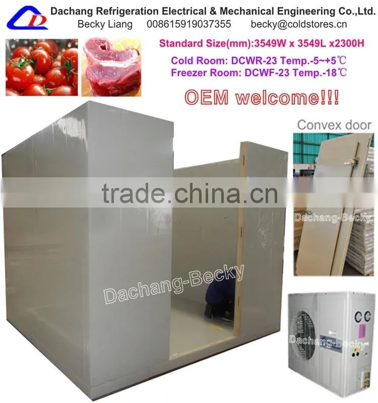 standard size walk in freezer room temp.-18degree C for meat storage