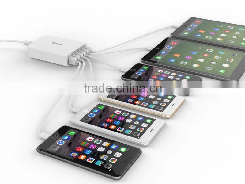Trusda Desktop universal Portable 6 Ports USB Wall Charger with OEM Power bank Manufacturer