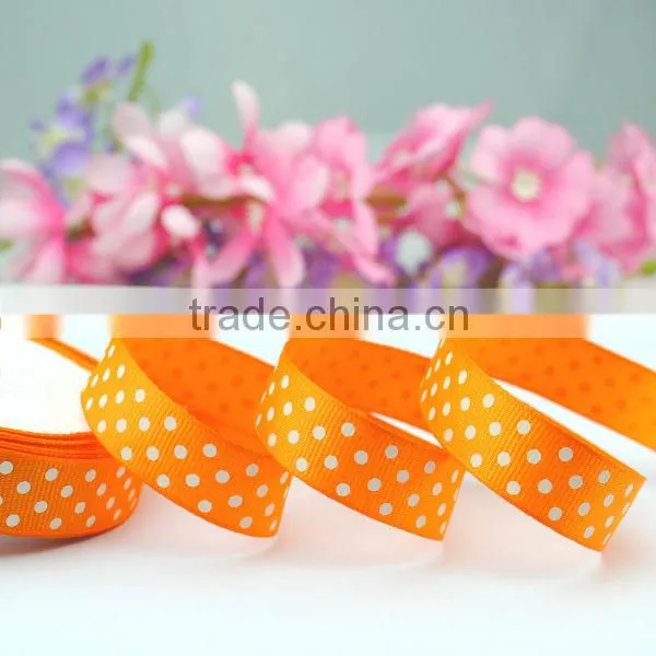3 inch grosgrain ribbon with polk dots printed