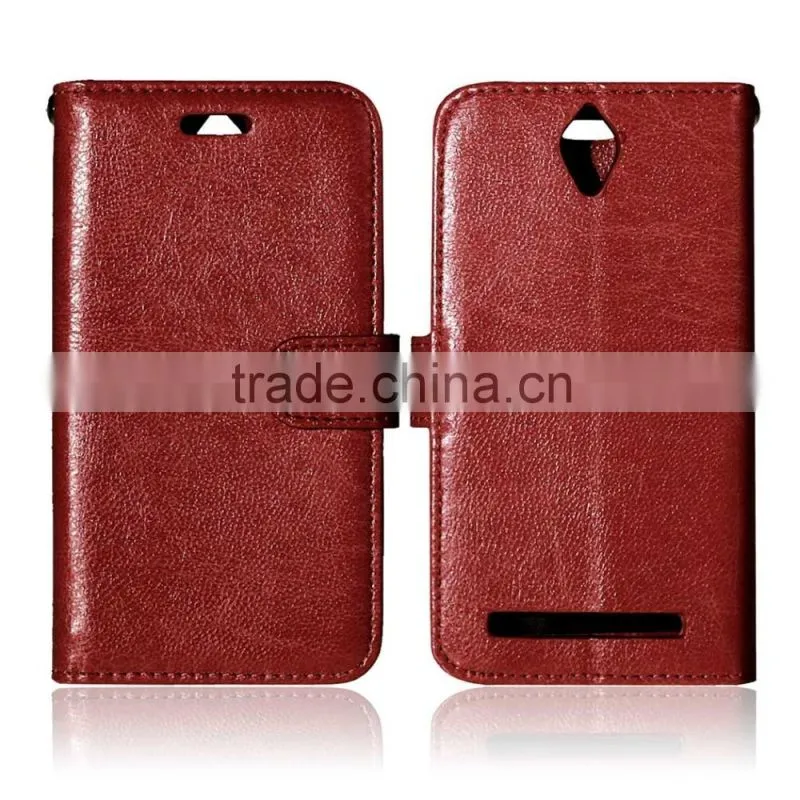 Cell Phone PU Leather Flip Card-slot Case for ASUS ZenFone GO ZC451TG 4.5