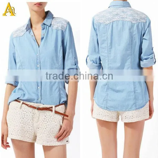 Fashion Ladies Denim Shirt