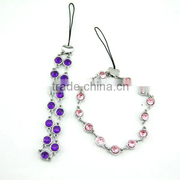 2014 Wholesale Fashion Crystal Mobile Phone Straps