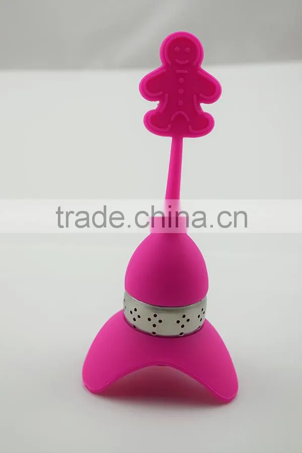 Man shape tea tools Silicone stretchy tea ball infusers