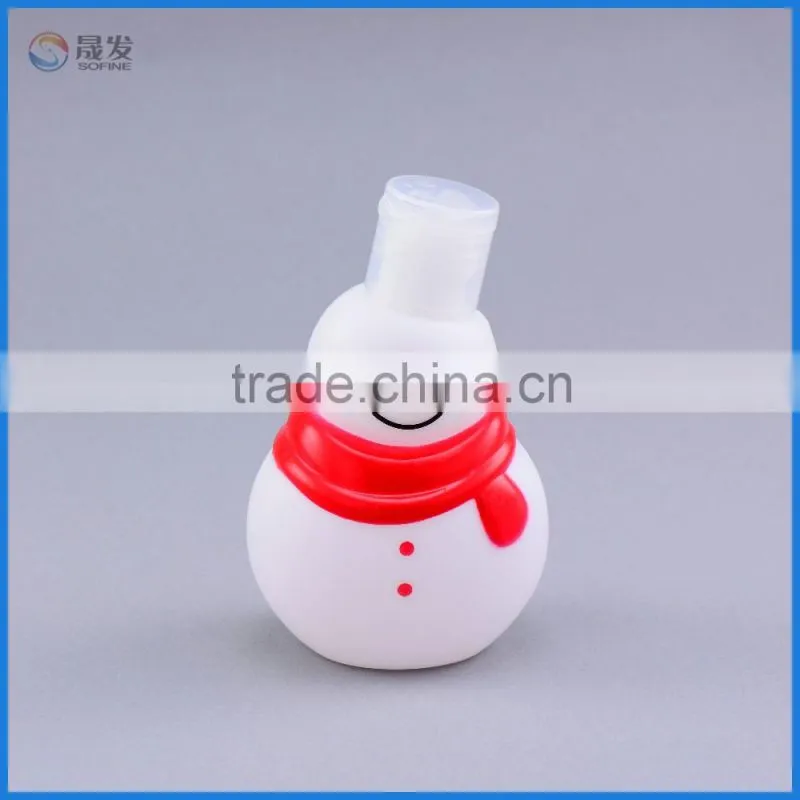 Lovely snowman shape excellent Quality 50G empty toner bottle