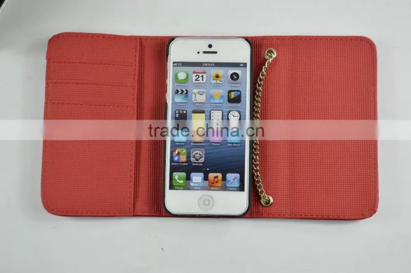 2016 Hot Sale PU Leather Case for iphone6 with triple-folded three times as fashion bag