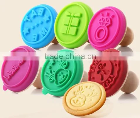 2016 trending products custom silicone cookies stamp