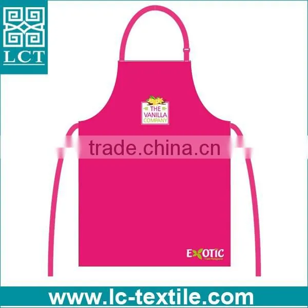 solid yellow colored apron custom logo