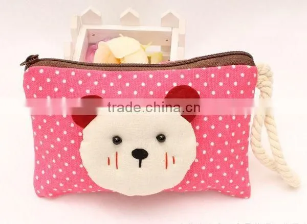 Creative Cute Dot Bear Fabrics Woman Coin Wallet Wholesale ZTCW-0020