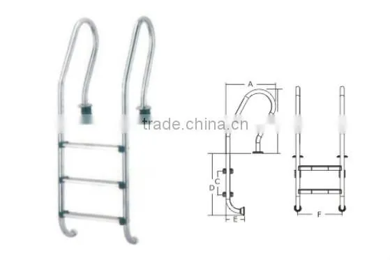 HOT selling 304 swimming pool stainless steel pool ladder
