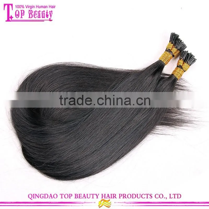 Wholesale i tip hair full cuticle hight quality keratin u tip hair/flat tip/i tip hair extensions wholesale