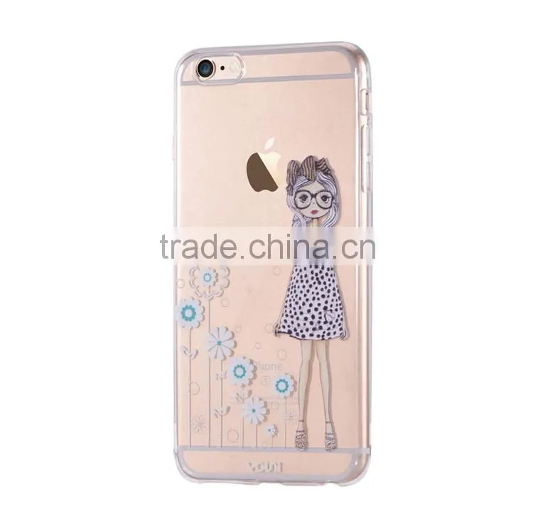 With Retail Packing Ultra-thin 0.5mm Soft TPU Case Cover for iPhone 6/6s Plus TPU Cases for Girls