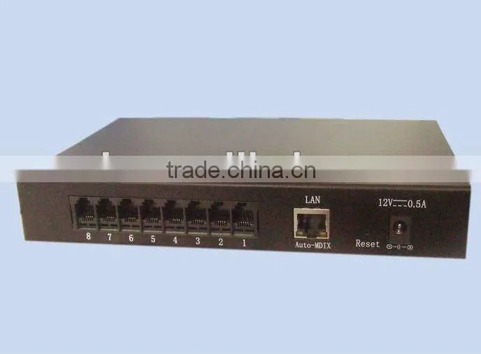 8 line voice recorder,support web brower,FSK&DTMF