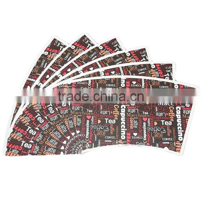 Hangzhou LvYang/GoBest High Quality 12oz coffee cups cover/cups sleeve/paper cups fan with logo