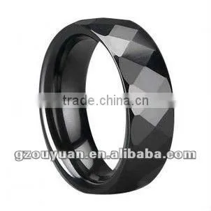 Ladies fancy black channal Ceramic ring/ 2012 hot sell design ring