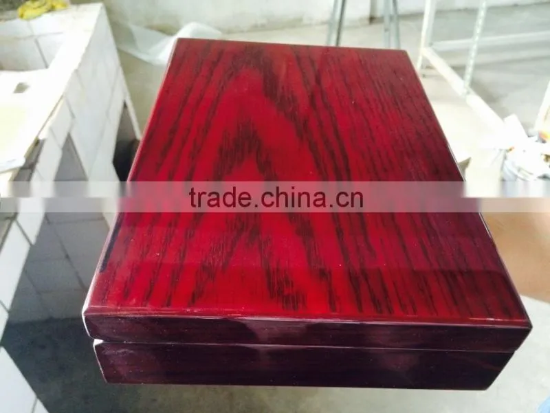 wooden coin box with transparent lid