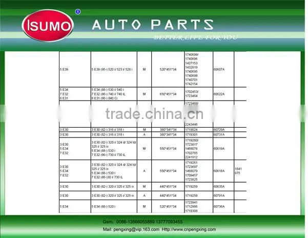 car radiator/auto radiator/high quality radiator OK93015200A