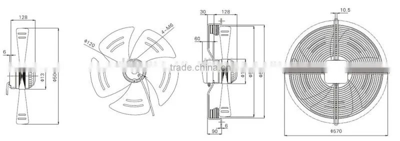 500mm axial cooling fan