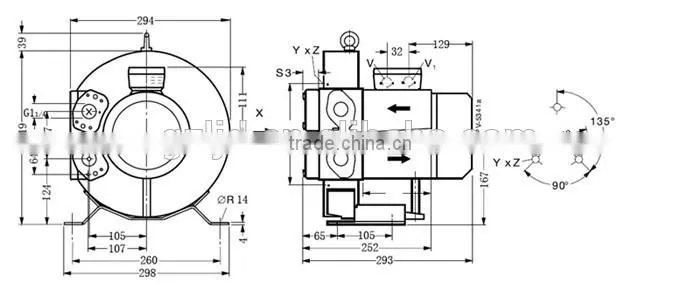 4RB210 0AH16-7 mini 3AC ring air blower