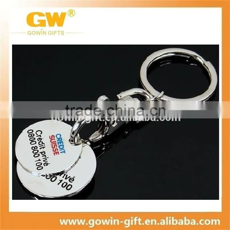euro trolly coin holder keychain