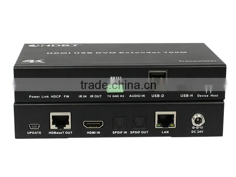 Factory price KVM Extender, HDMI USB KVM Extender over Cat5e/Cat6 (HDBaseT), 100m