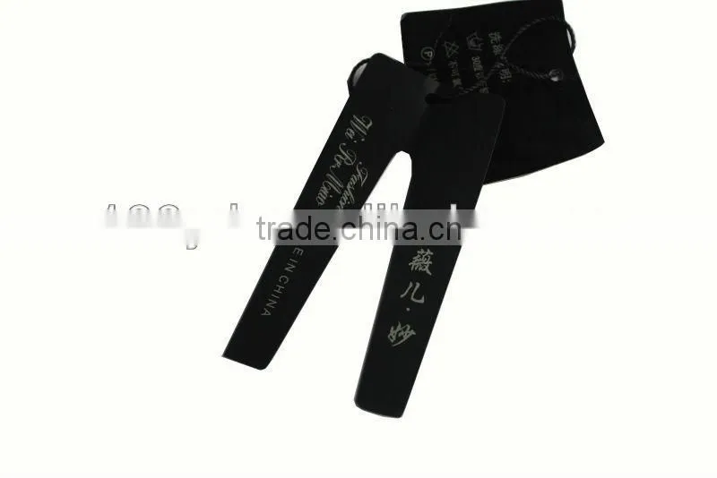 Sparkle lamination film custom jeans paper label recycled paper hang tag