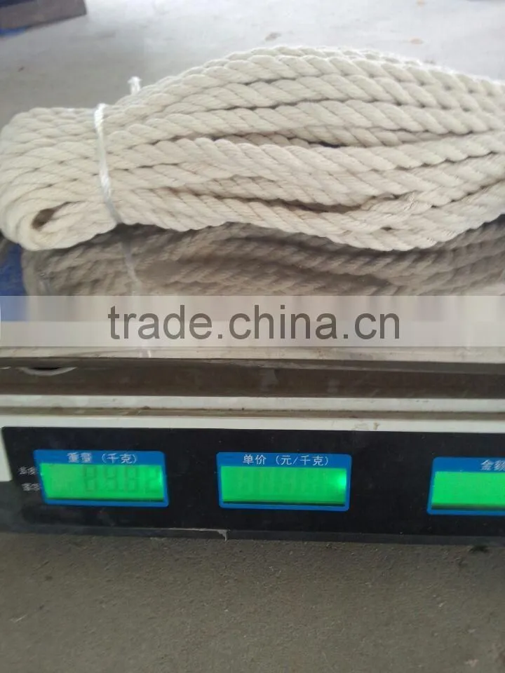 10mm cotton rope, 3 strands twisted cotton cord