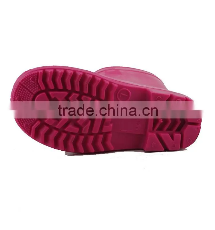 Girl pure color light pvc rain boots cheap PVC rain boots