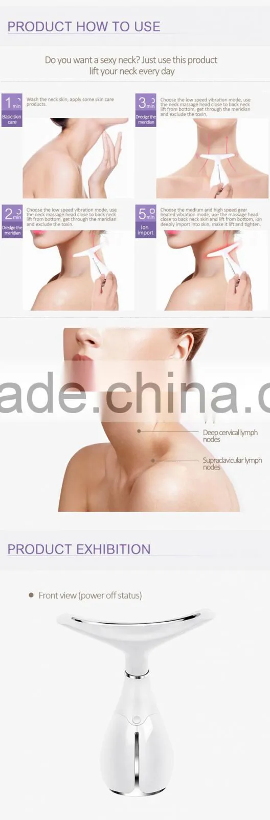Vibrating wrinkle remover anti-aging facial and body care device best neck and shoulder massager