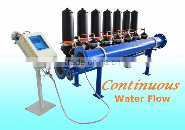 auto manual seawater camlock quick coupling backwash filtration system