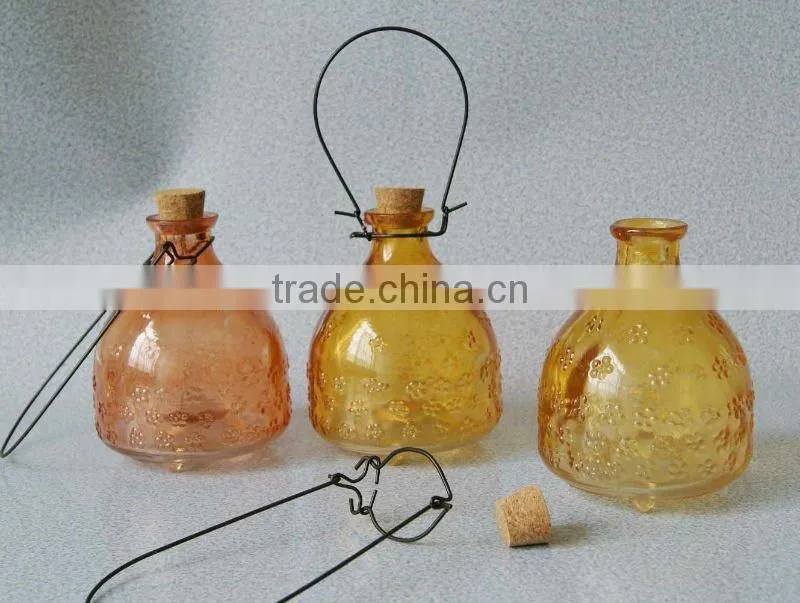 beautiful colored glass wasp catcher