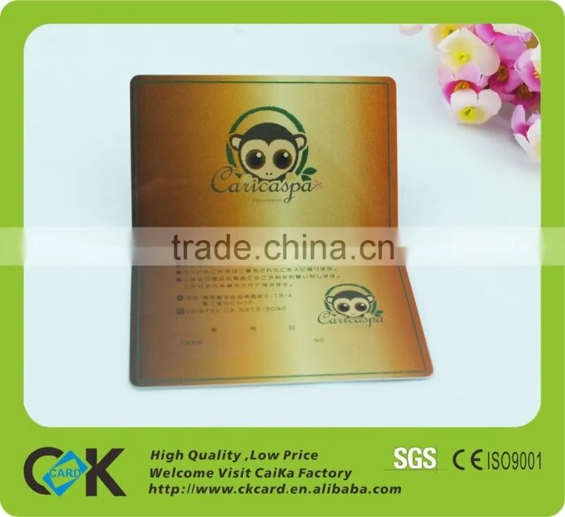 elegant gold color plastic card printing in Shenzhen manufacturer