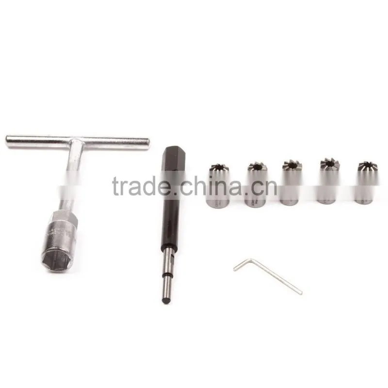 7PC Diesel Injector Seat Cutter Set Cleaner Carbon Remover Tools Kit