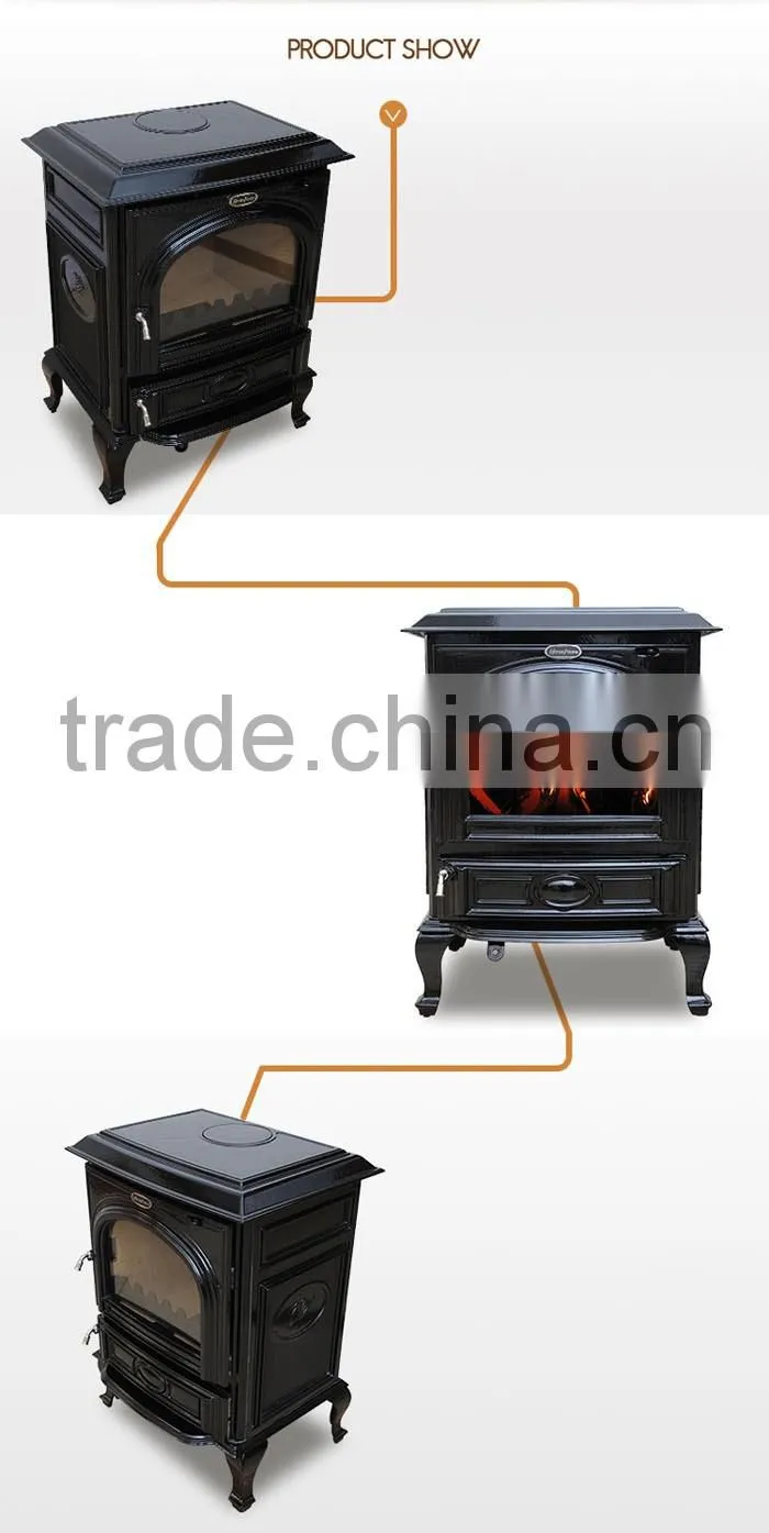 2017 Newest wood stove type cast iron wood burning fireplace from manufacturers china