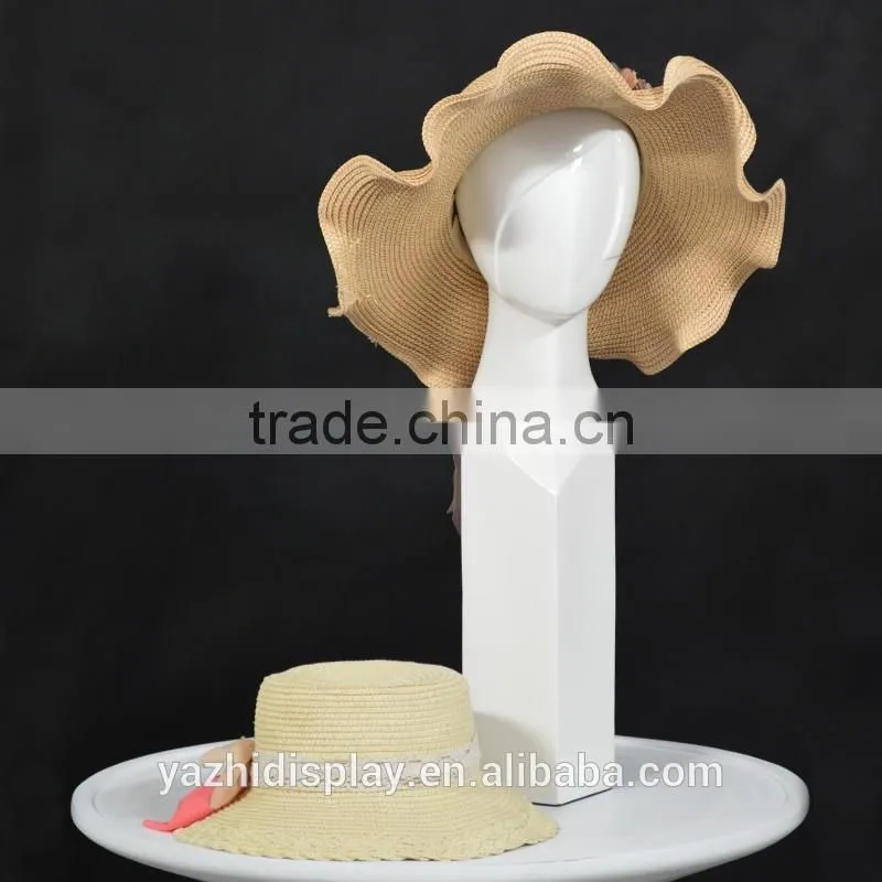 TOP TOP quanlity abstract mannequin wig head with wood base for sale
