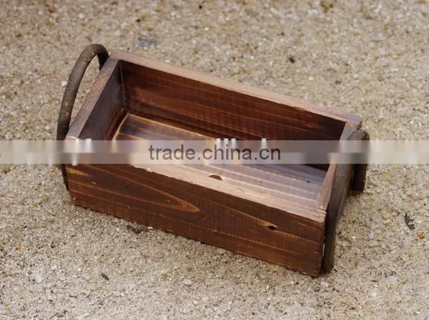 2016 special design rectangular indoor wooden planters