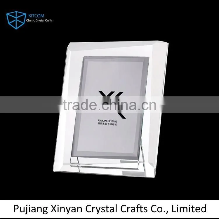 Top selling attractive style crystal photo frame wholesale for wedding decoration/souvenir