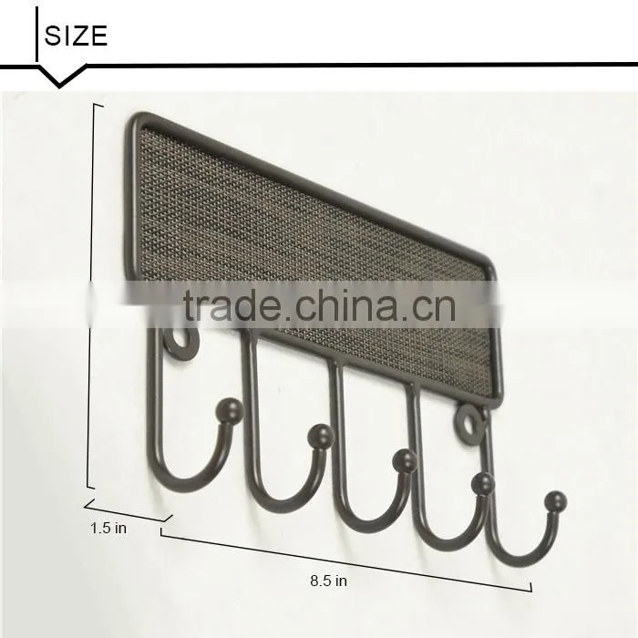 Store More textilene Door 5 Hook Key Rack