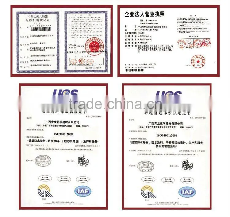 China single component polyurethane waterproof paint 1kg