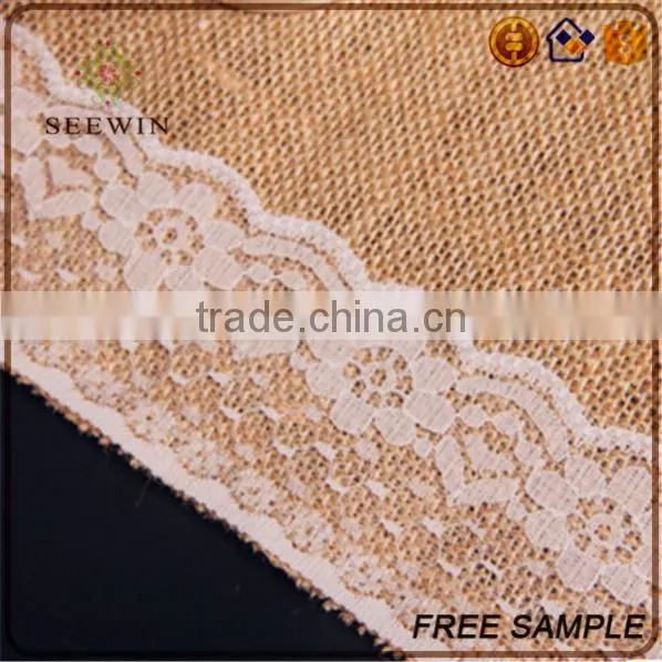 fancy quality burlap lace dining room table runners