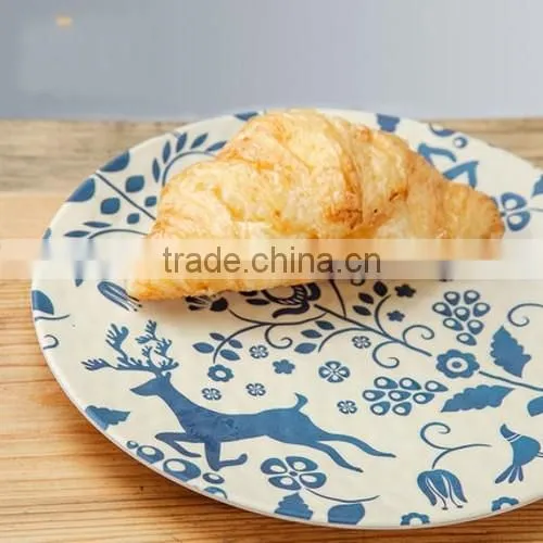 chinese factory bamboo fiber dinner plates with best desgin