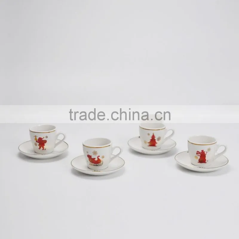 High Quality Ceramic Cup and Saucer , White Coffee Set and Tea Cups