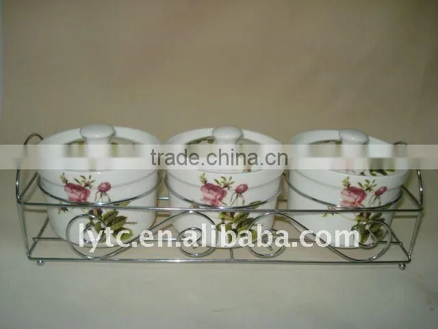 decorative porcelain spice jar