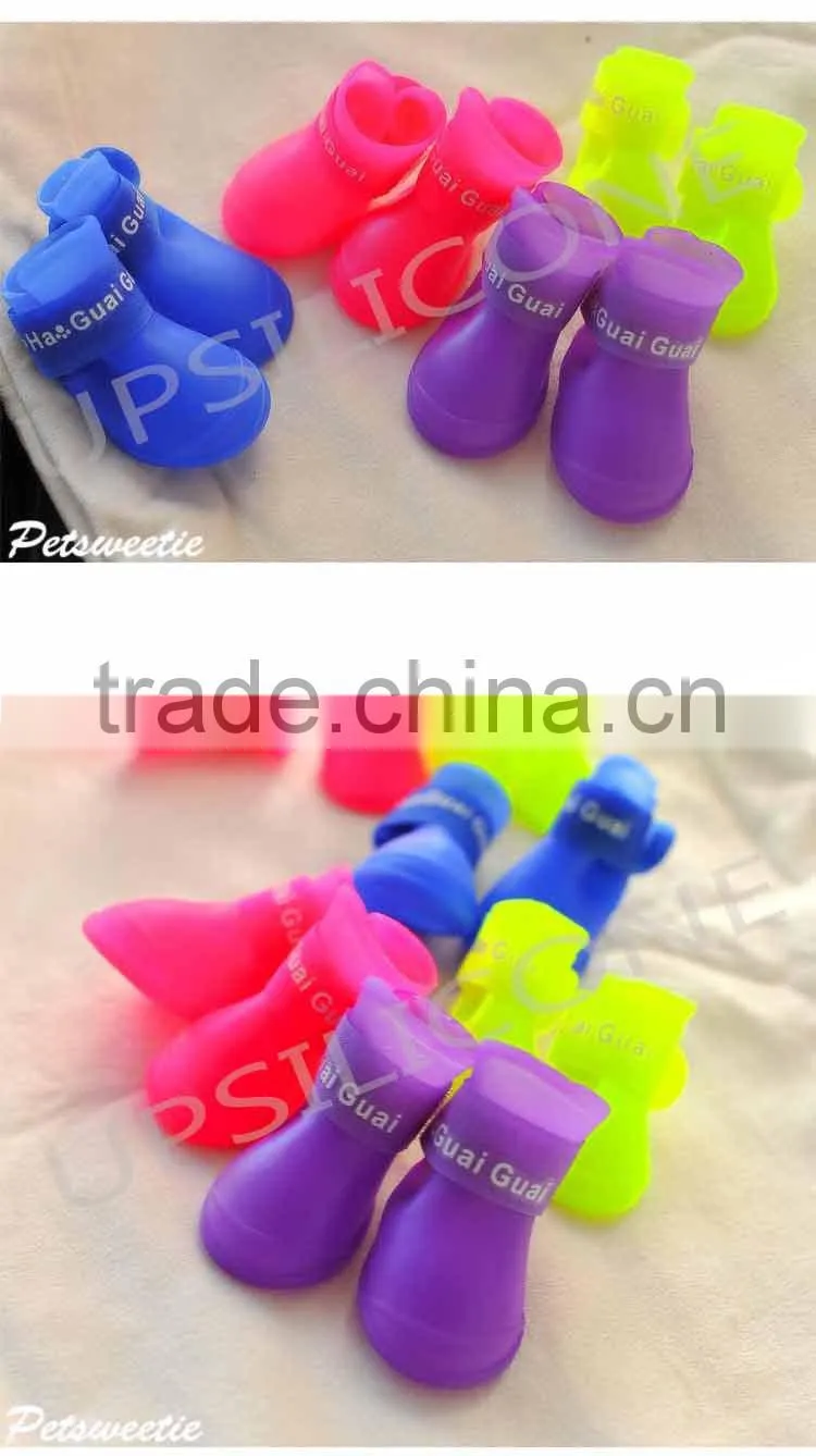 silicone pet dog shoe watherproof dog shoe
