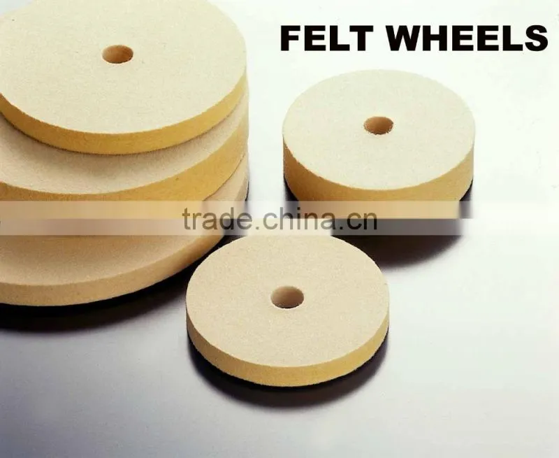 10mm thickness wool felt wheels/25mm thickness wool felt wheels