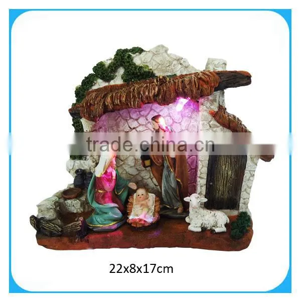 polyresin jesus nativity set manger