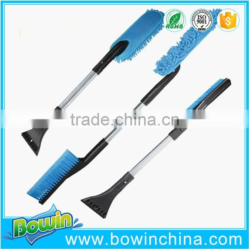 Hot sell new style 3 in 1 plastic ice scraper with brush in china