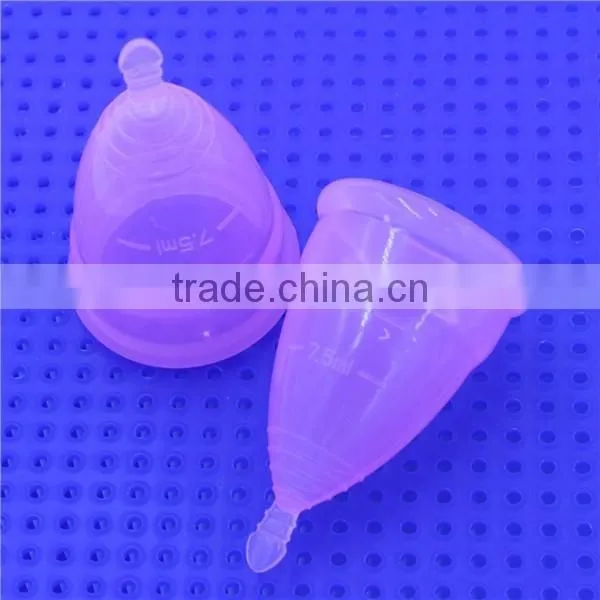 Novelty silicone menstrual cup for travel and sports